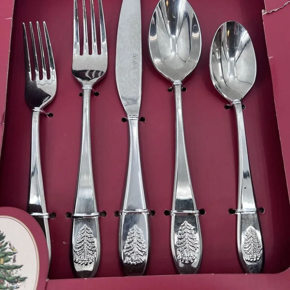 Spode CHRISTMAS TREE 20 Piece Flatware Set - Service for 4